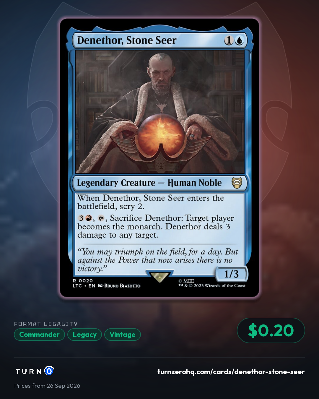 Shareable picture of Denethor, Stone Seer