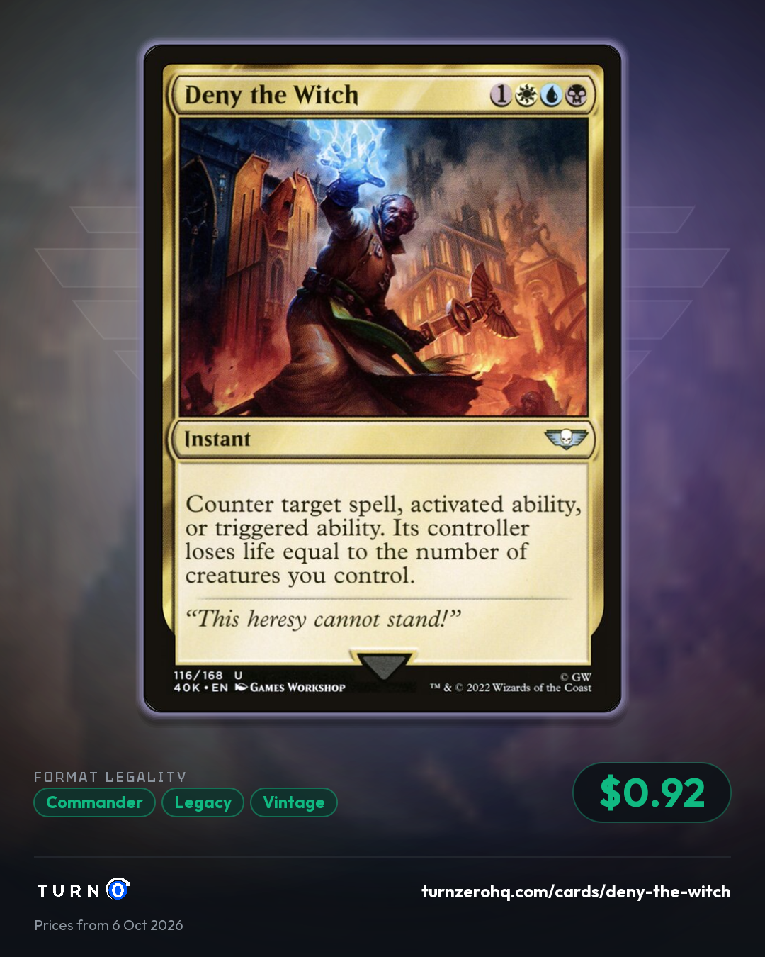 Shareable picture of Deny the Witch