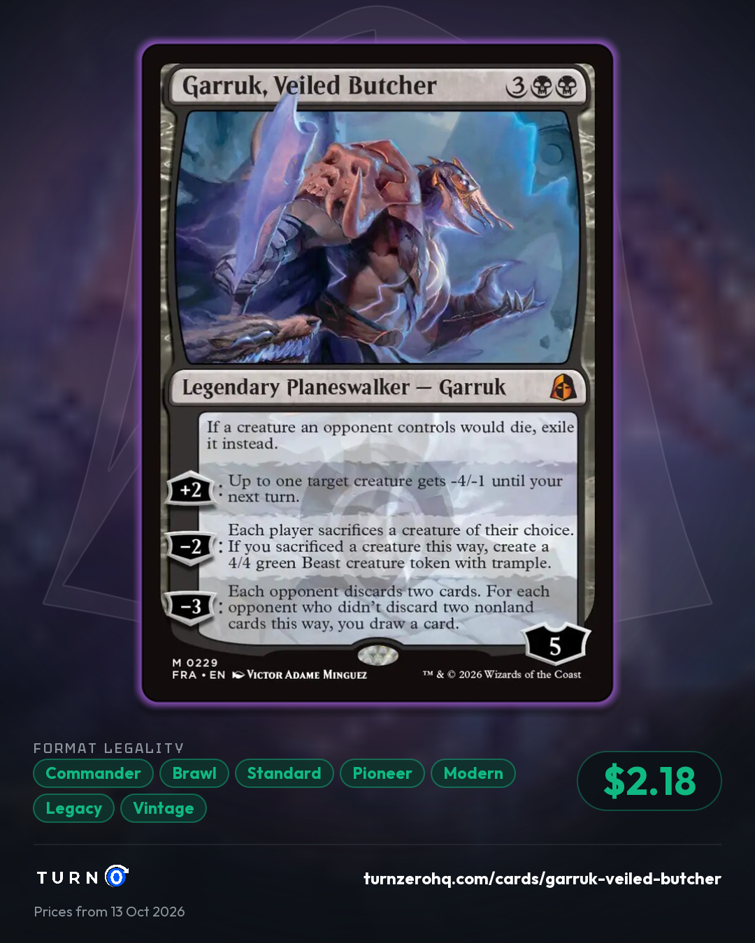Shareable picture of Garruk, Veiled Butcher