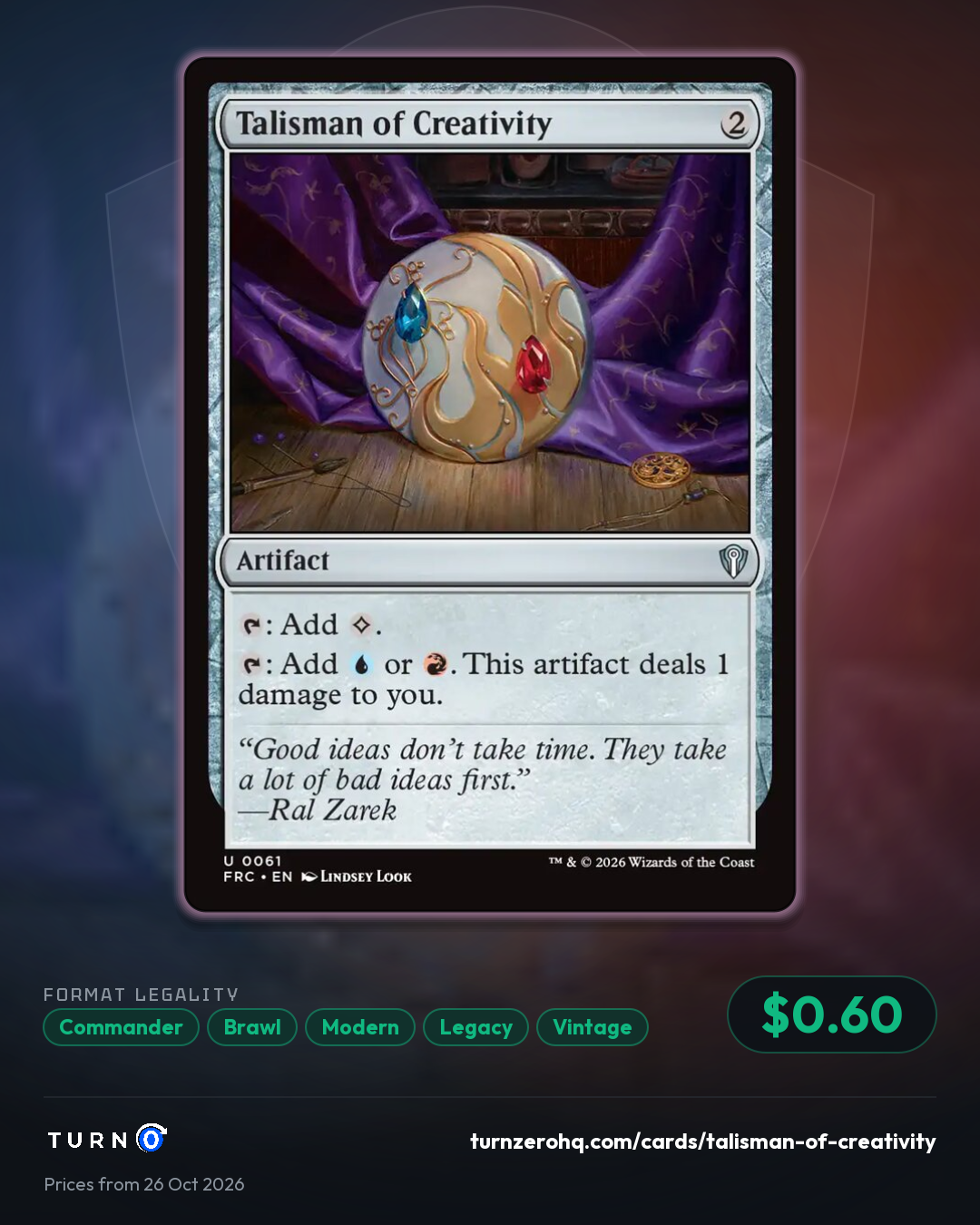 Shareable picture of Talisman of Creativity