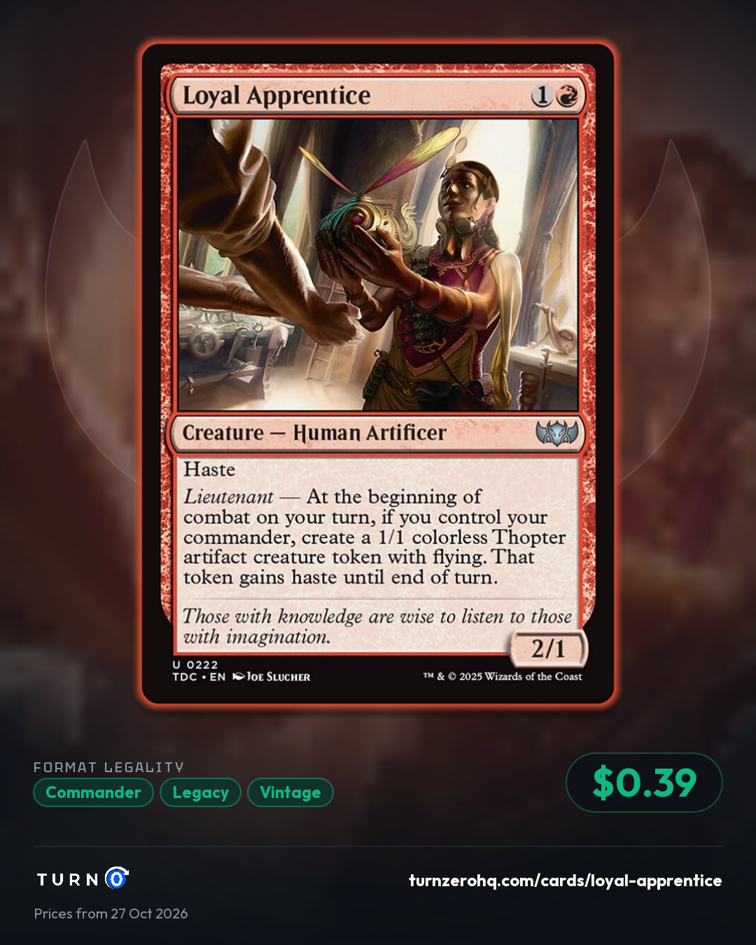 Shareable picture of Loyal Apprentice