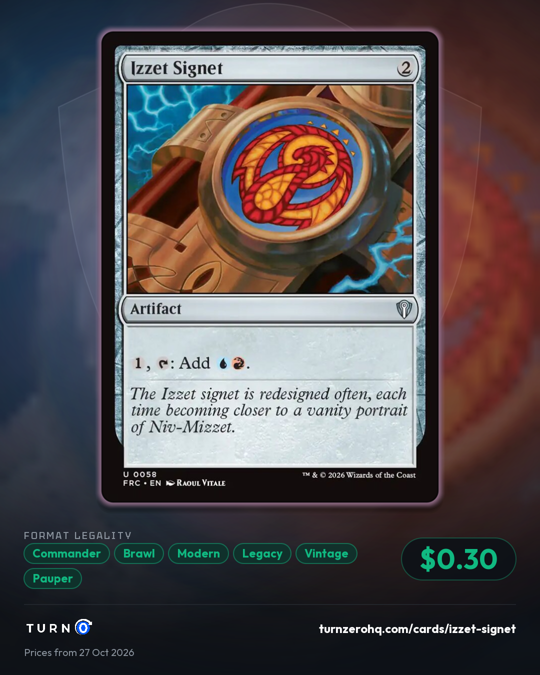Shareable picture of Izzet Signet
