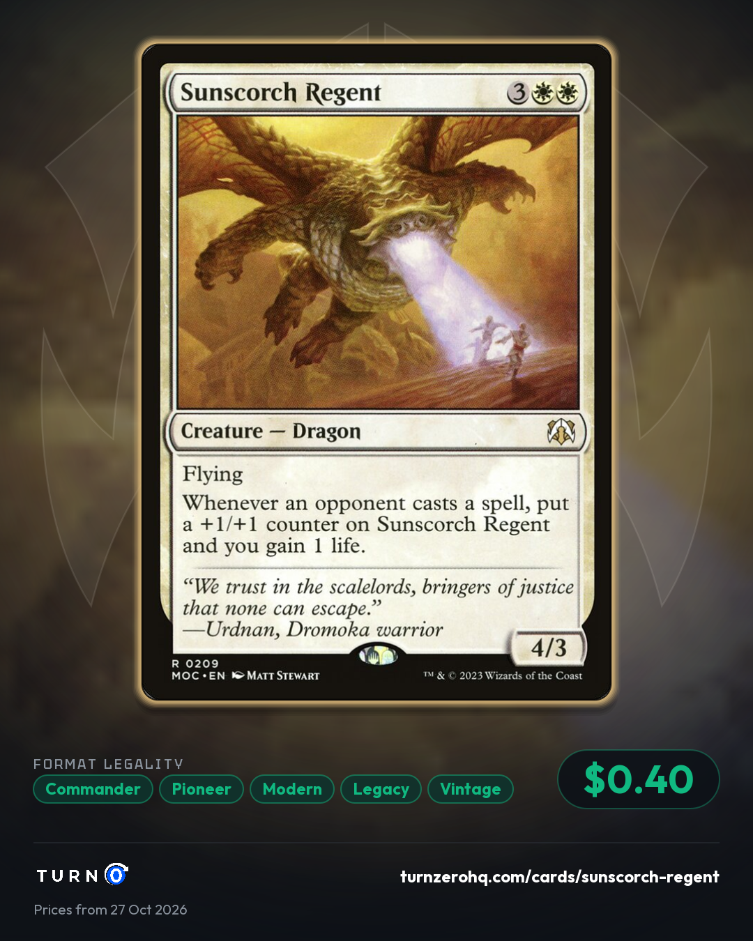 Shareable picture of Sunscorch Regent