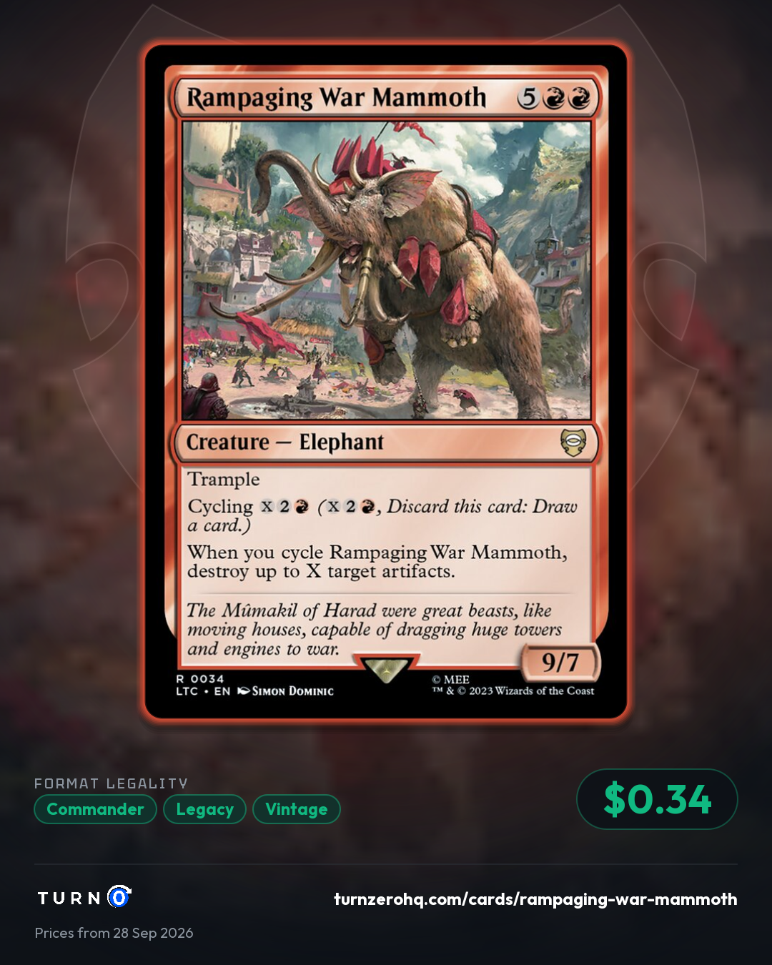Shareable picture of Rampaging War Mammoth