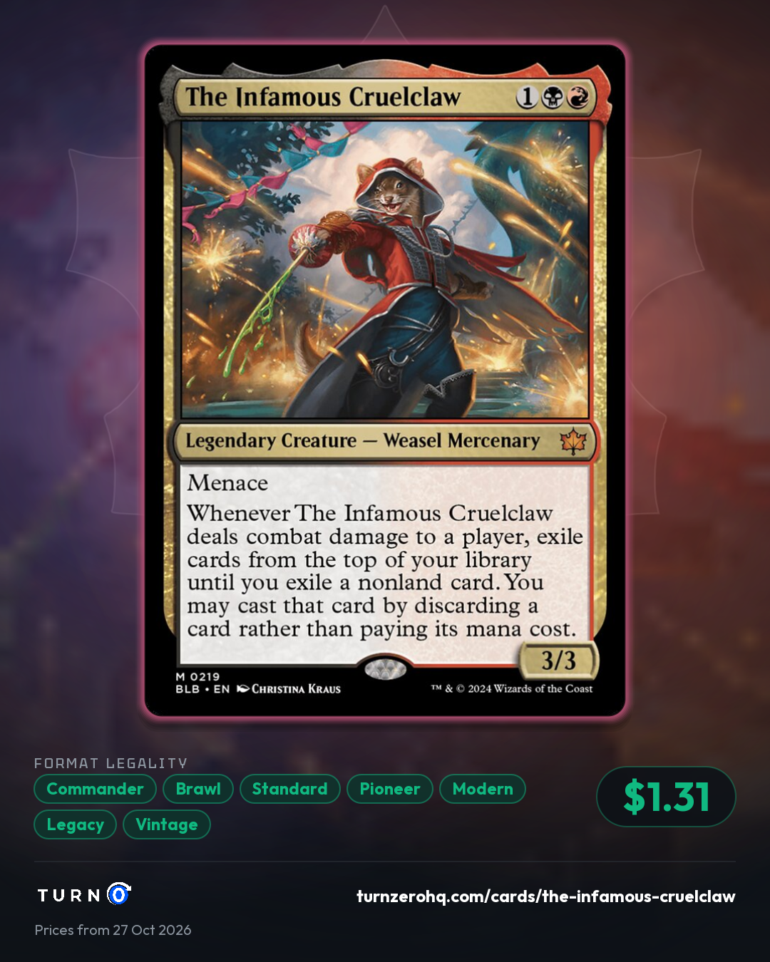 Shareable picture of The Infamous Cruelclaw