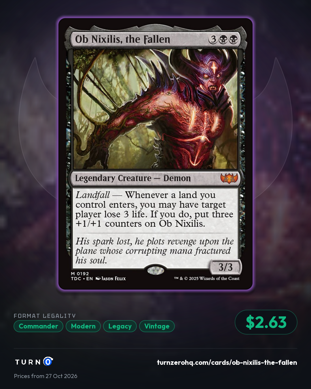 Shareable picture of Ob Nixilis, the Fallen