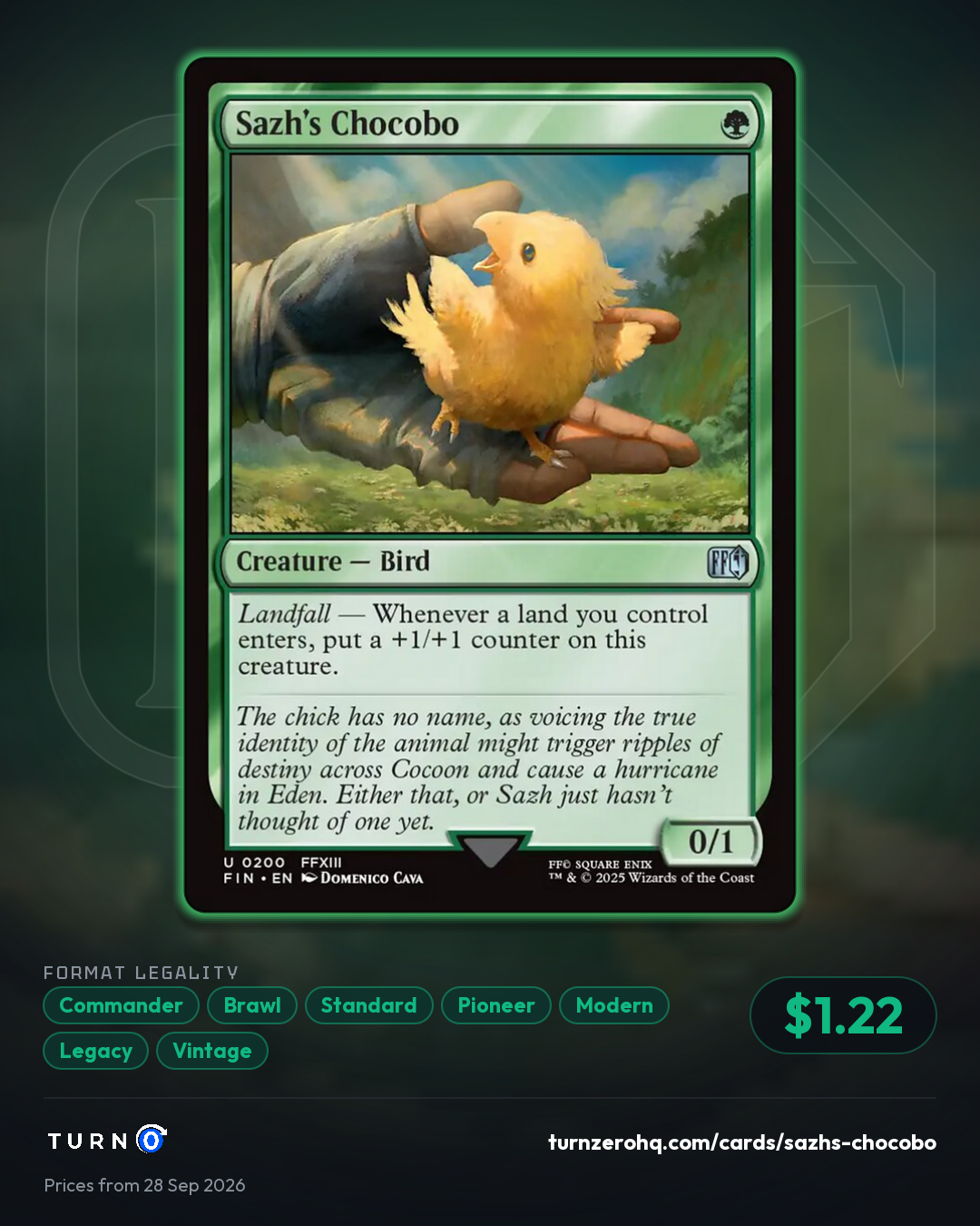 Shareable picture of Sazh's Chocobo