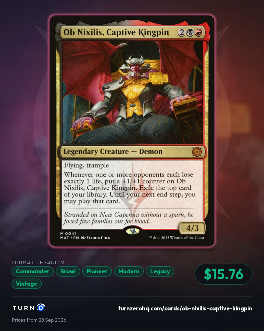 Shareable picture of Ob Nixilis, Captive Kingpin