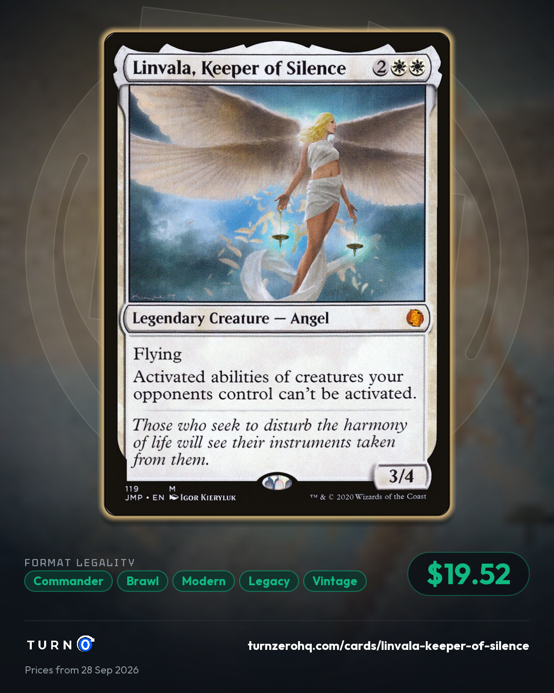 Shareable picture of Linvala, Keeper of Silence