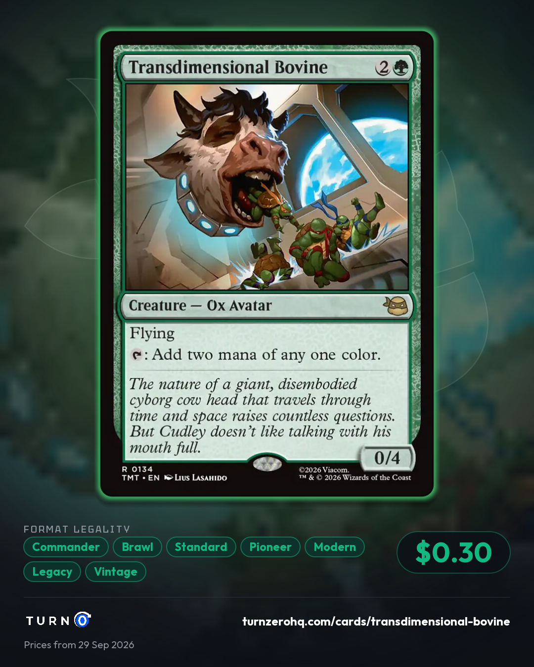 Shareable picture of Transdimensional Bovine