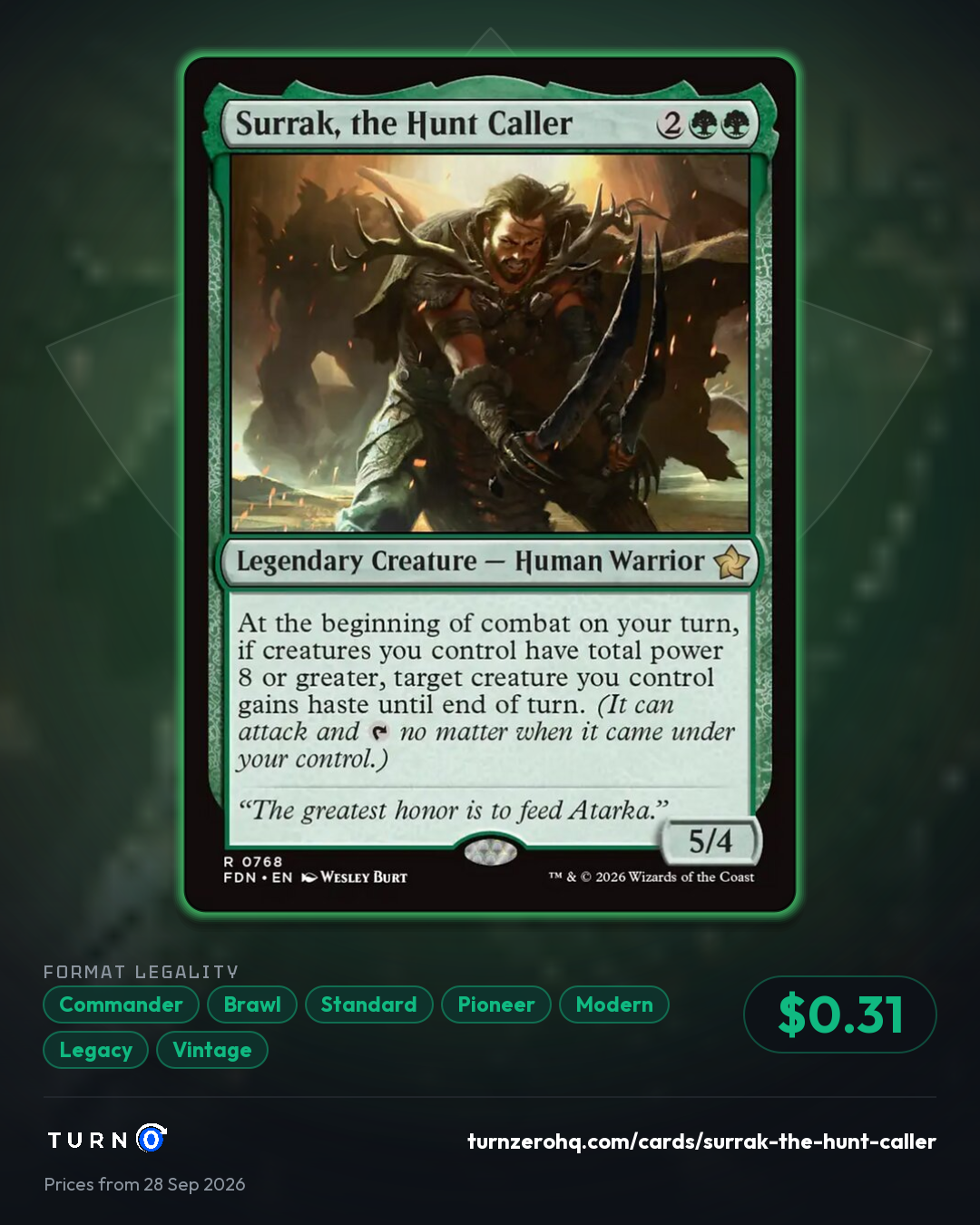 Shareable picture of Surrak, the Hunt Caller