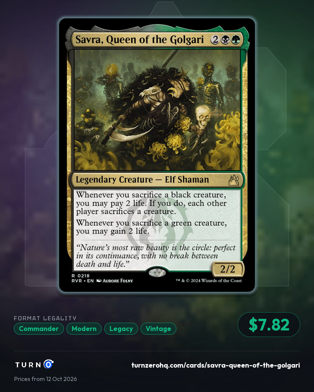 Shareable picture of Savra, Queen of the Golgari