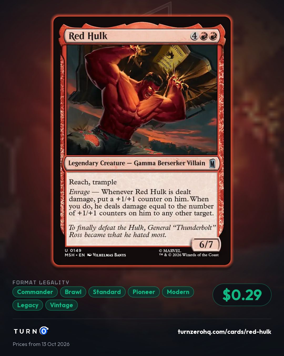 Shareable picture of Red Hulk