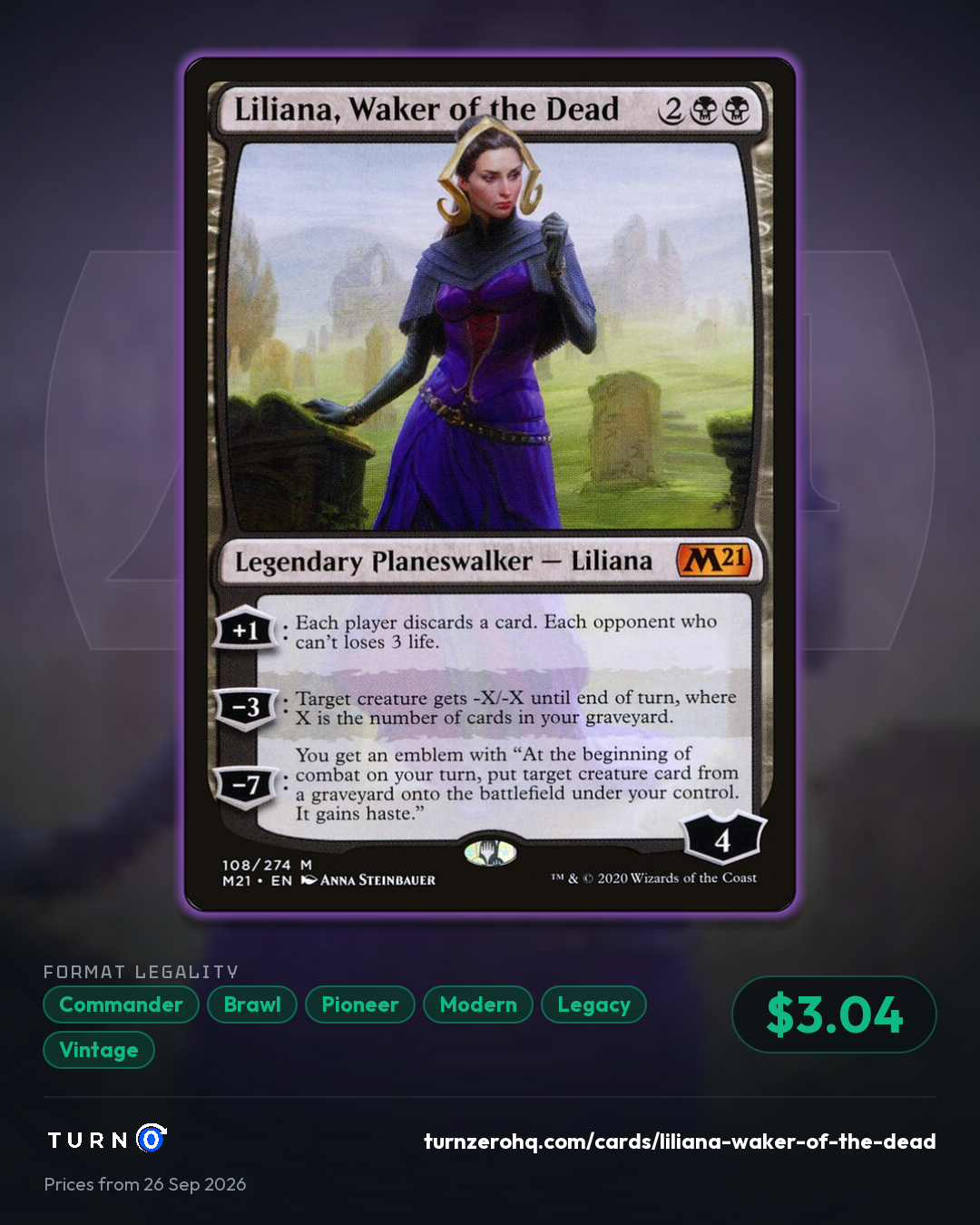 Shareable picture of Liliana, Waker of the Dead