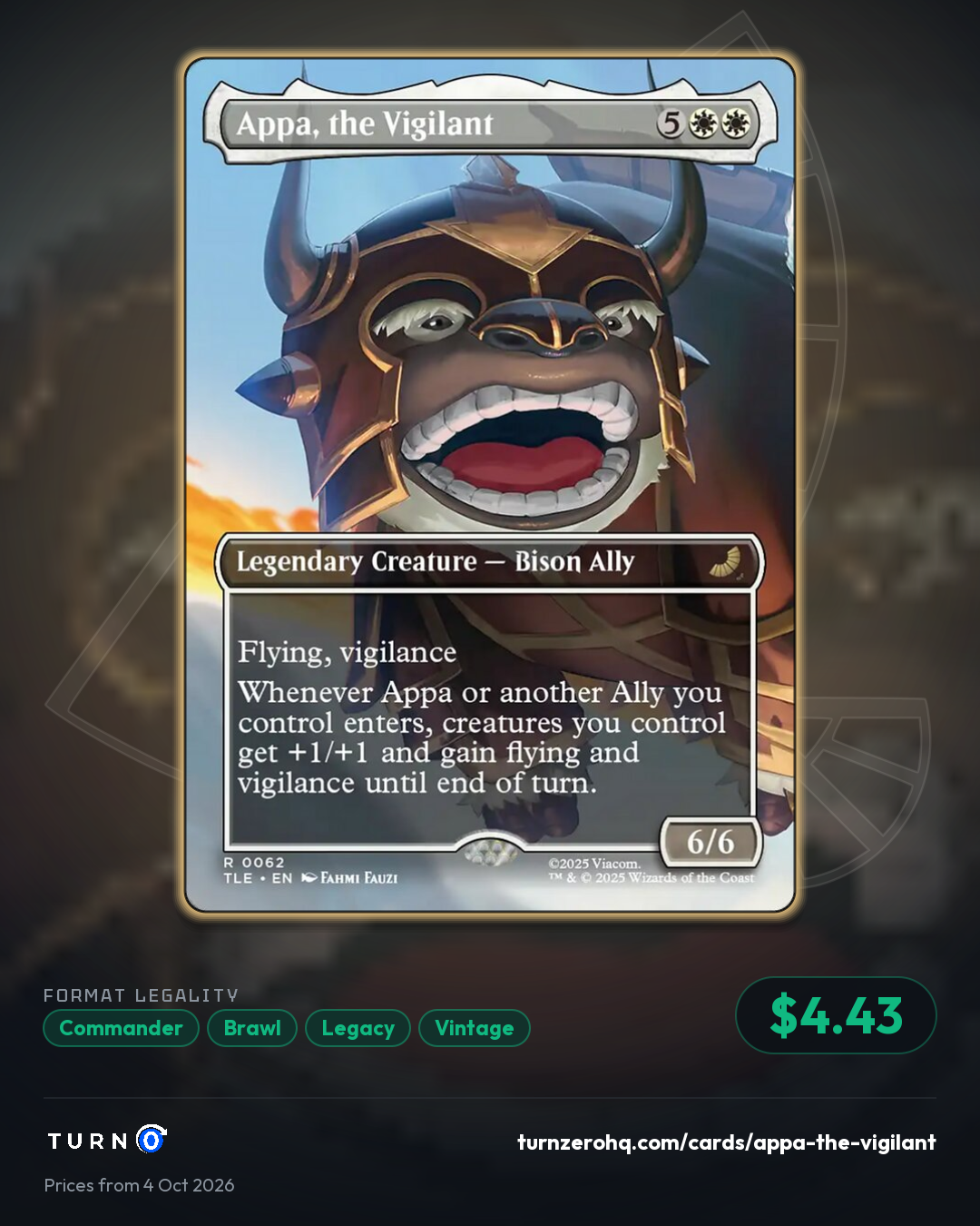 Shareable picture of Appa, the Vigilant