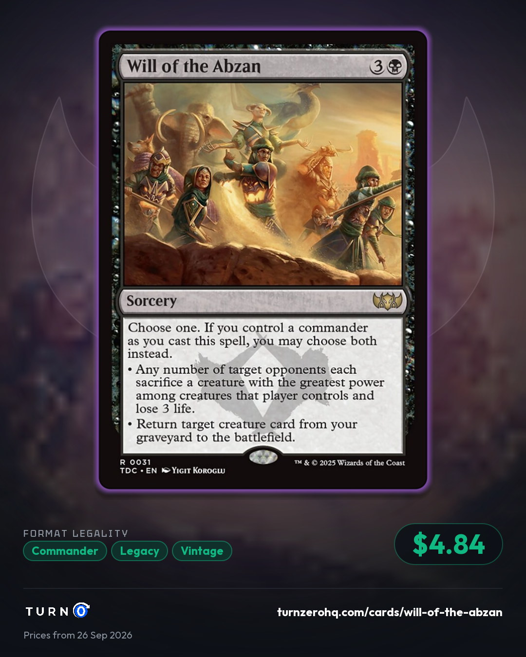 Shareable picture of Will of the Abzan