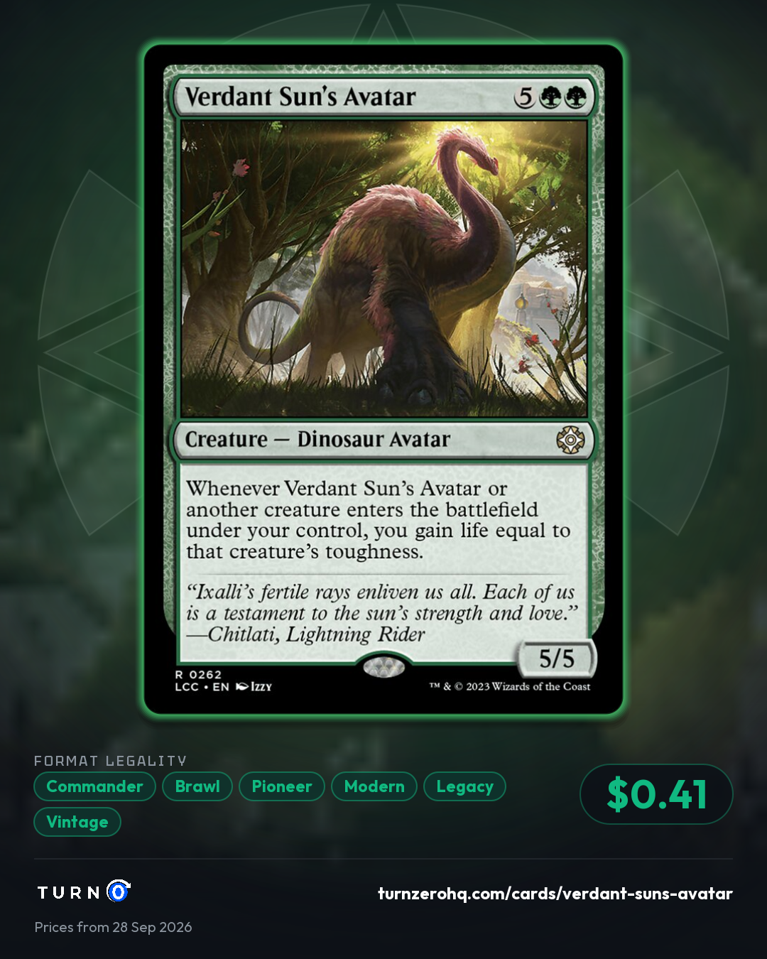 Shareable picture of Verdant Sun's Avatar