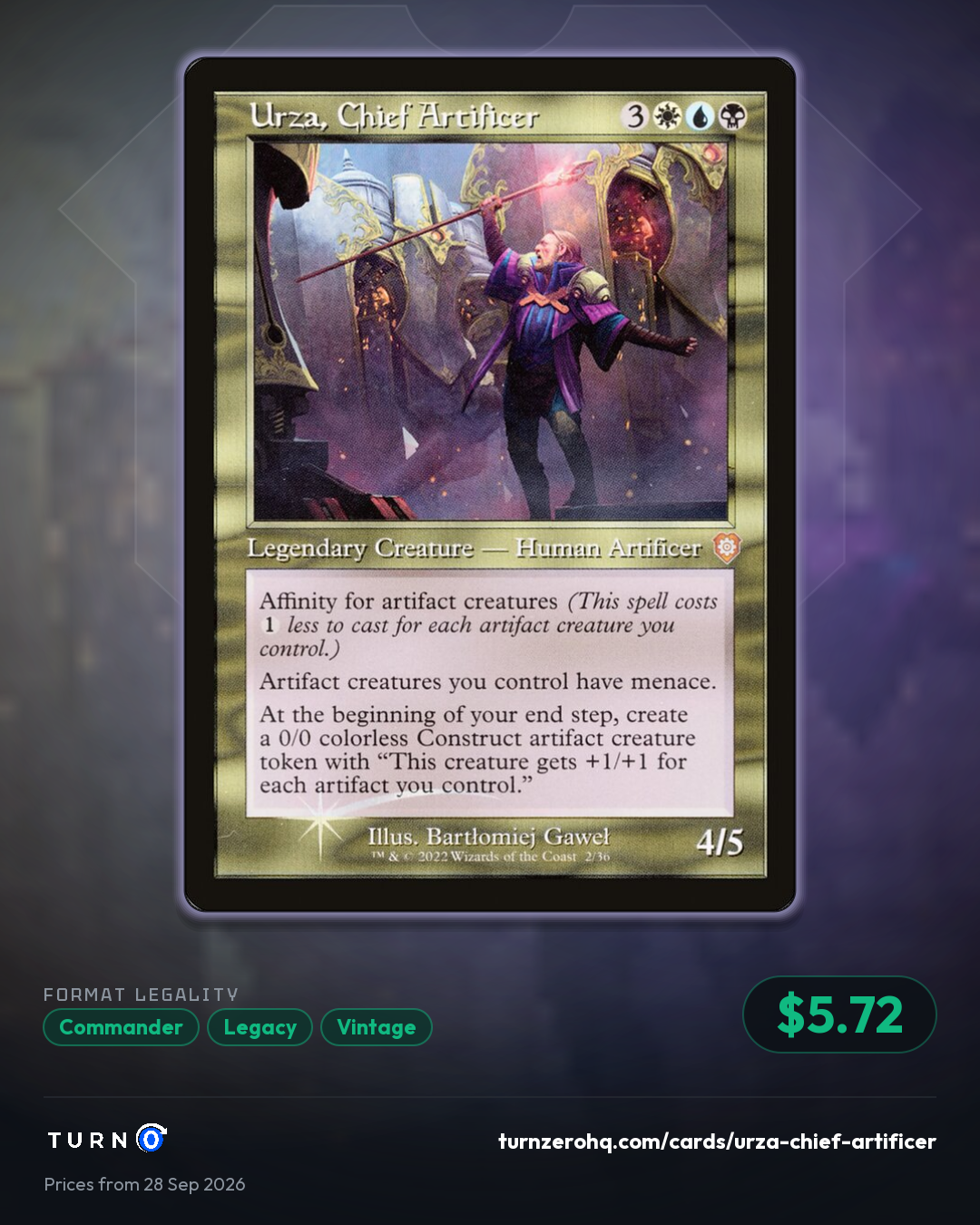 Shareable picture of Urza, Chief Artificer