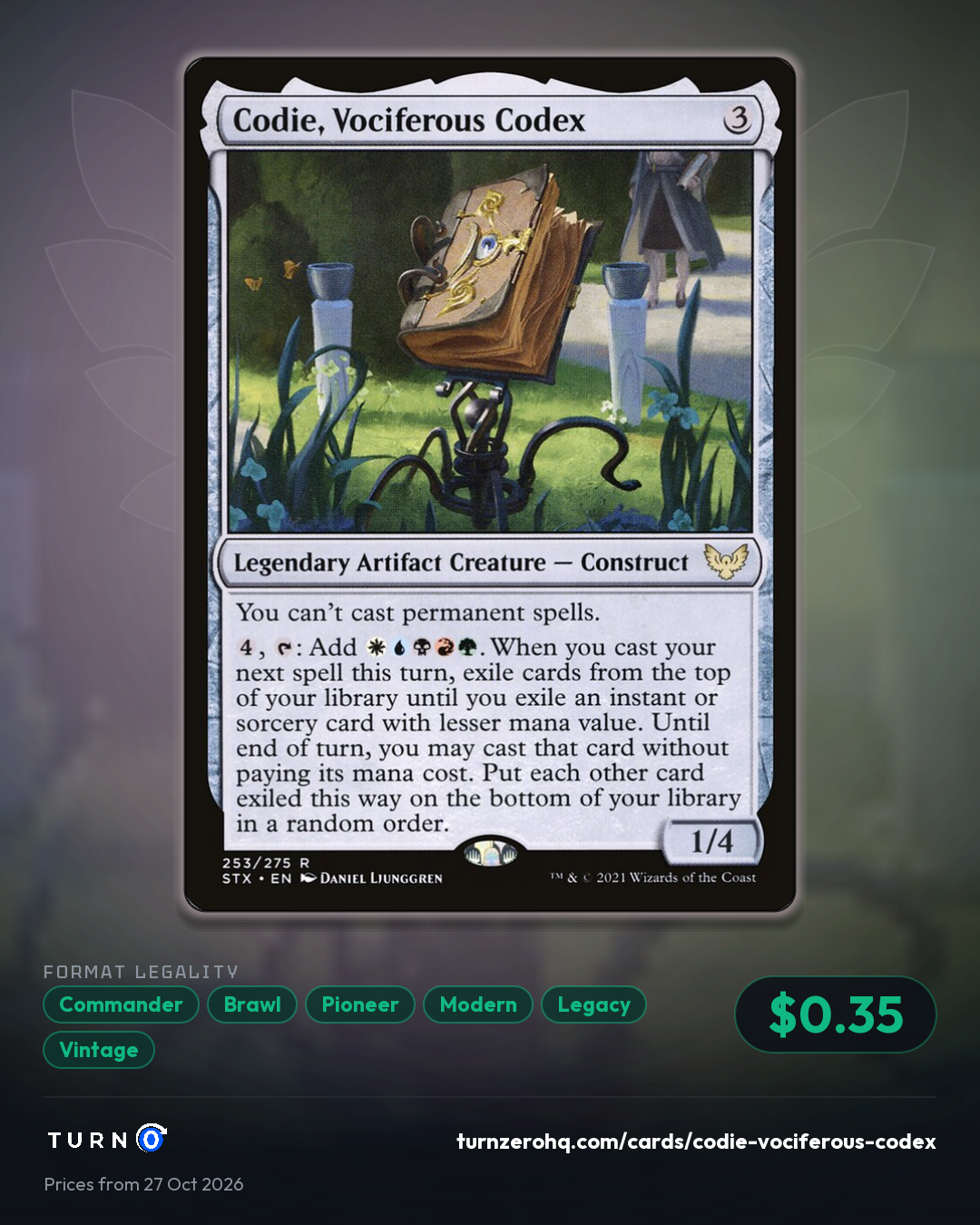 Shareable picture of Codie, Vociferous Codex