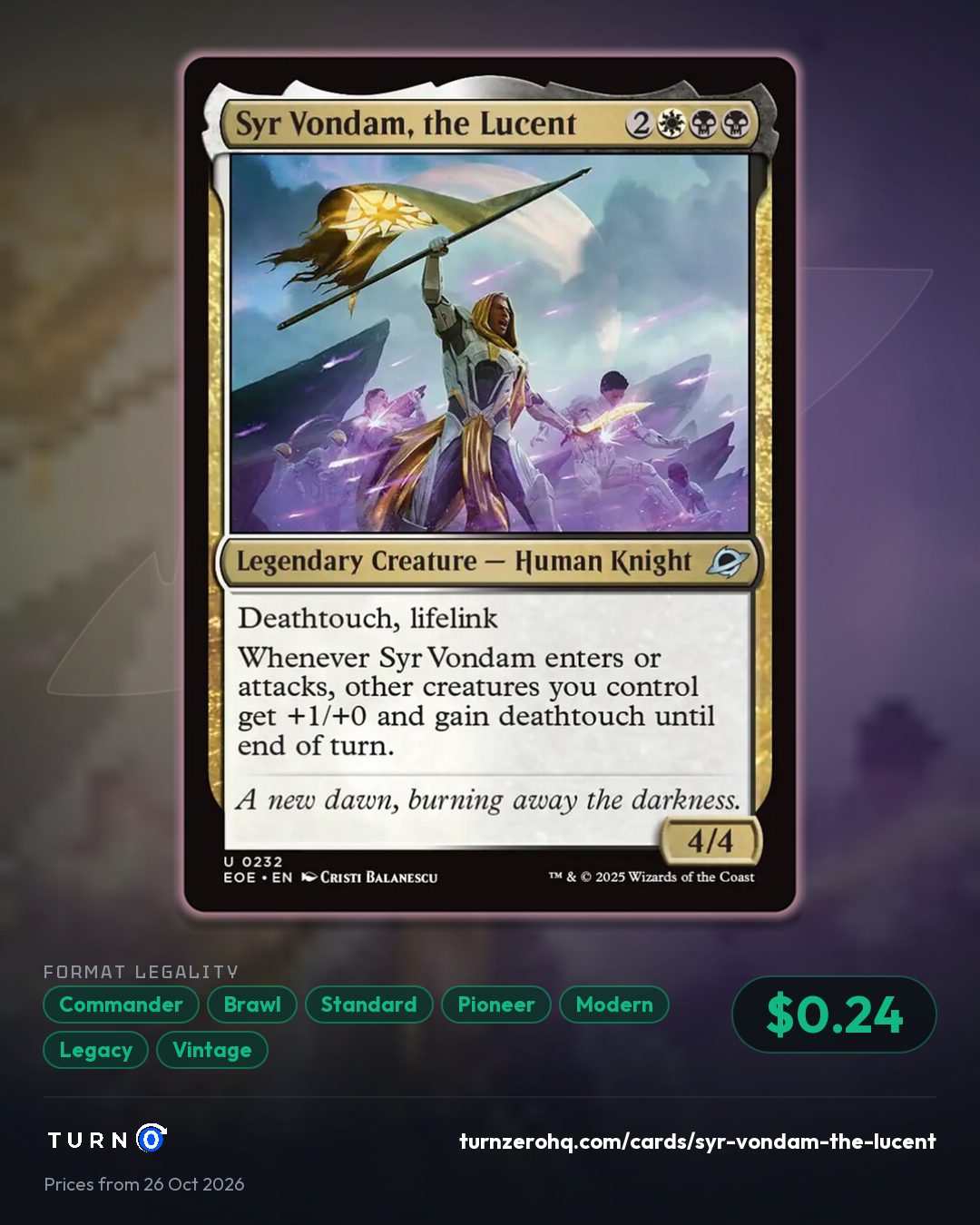 Shareable picture of Syr Vondam, the Lucent