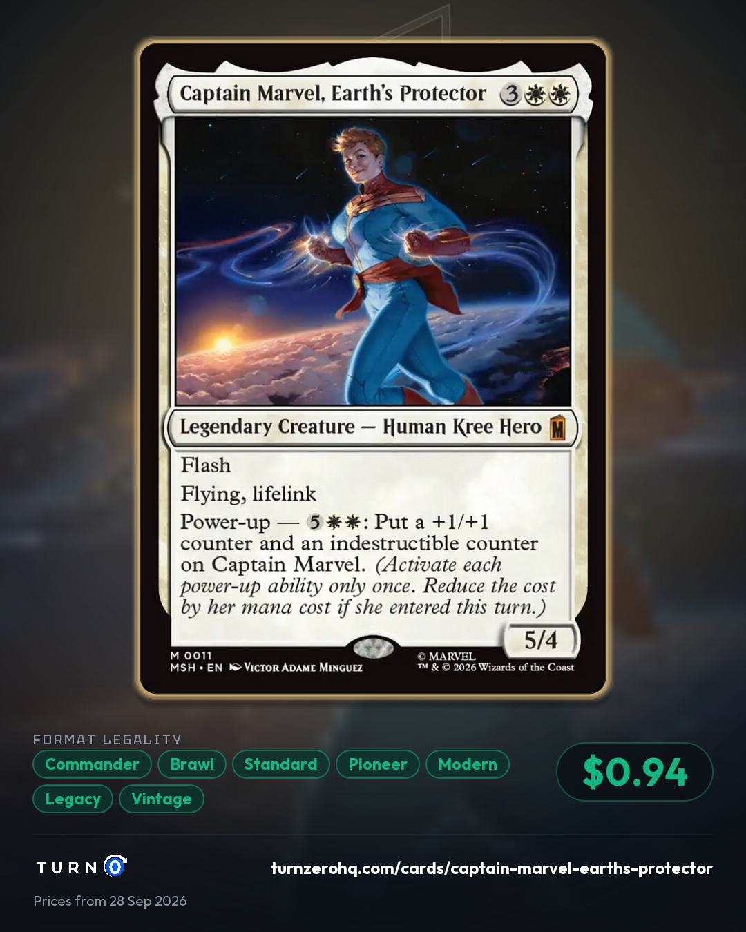 Shareable picture of Captain Marvel, Earth's Protector