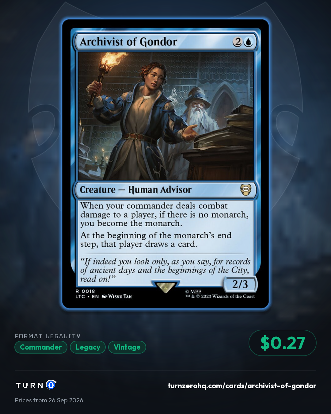Shareable picture of Archivist of Gondor