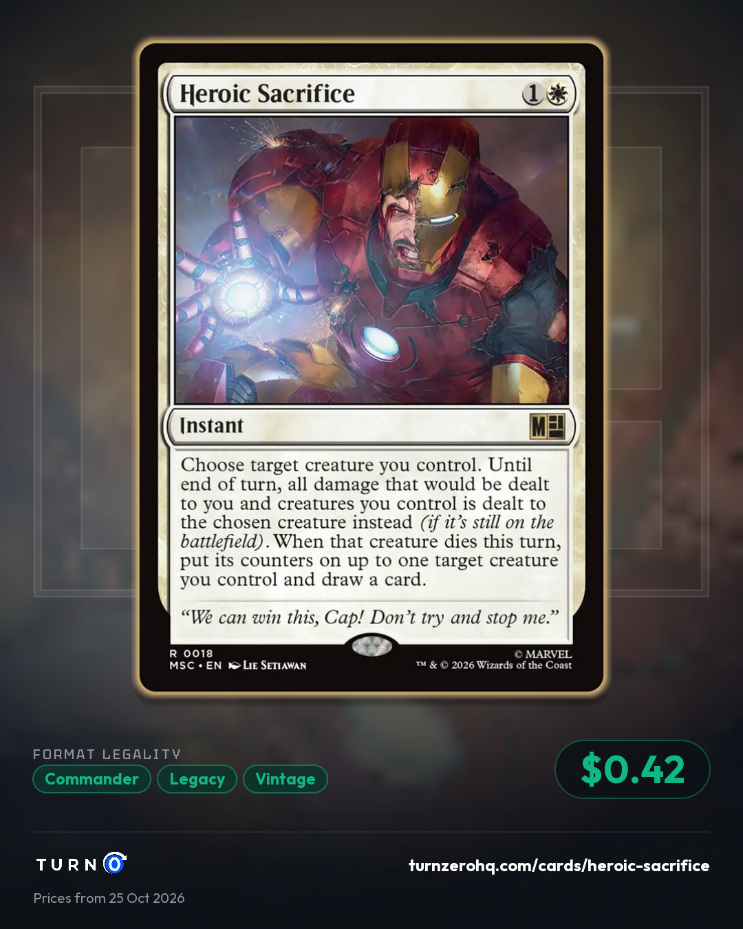 Shareable picture of Heroic Sacrifice