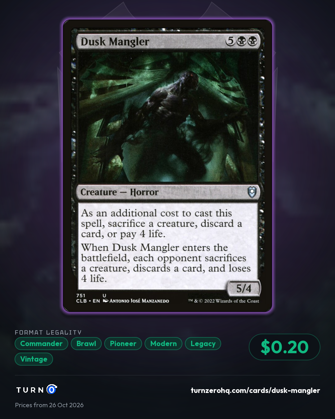 Shareable picture of Dusk Mangler