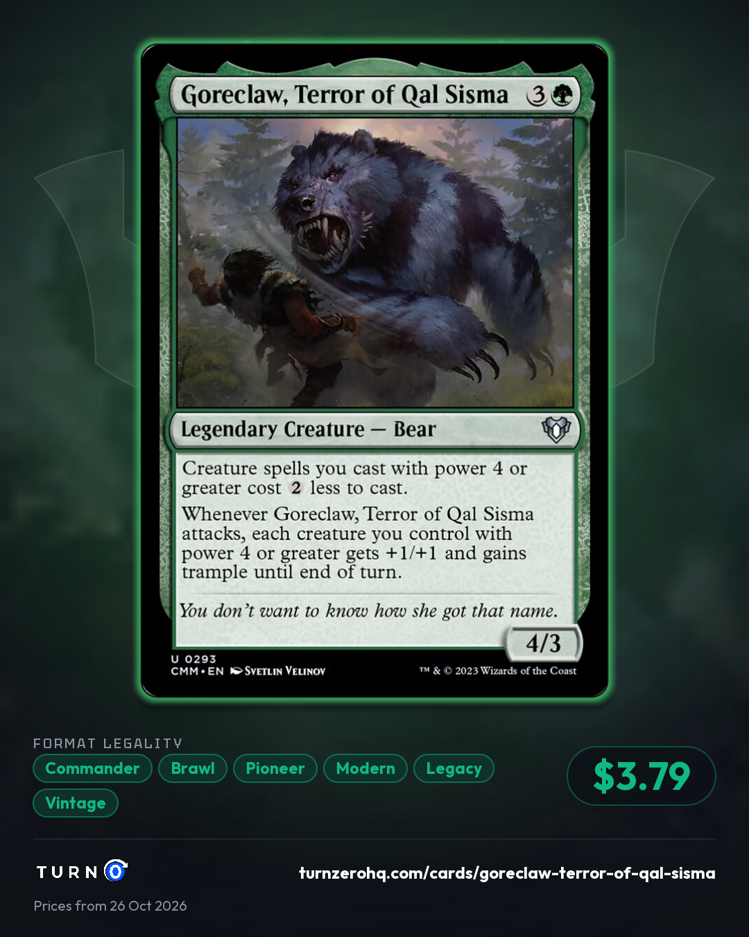 Shareable picture of Goreclaw, Terror of Qal Sisma