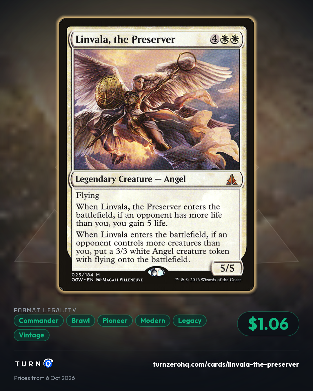 Shareable picture of Linvala, the Preserver