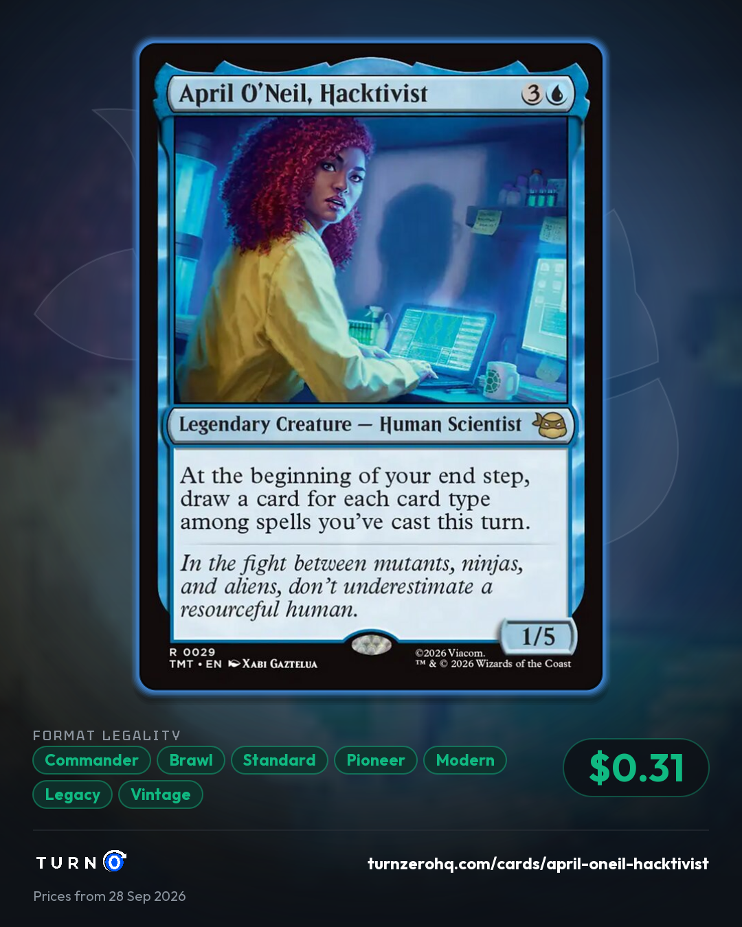 Shareable picture of April O'Neil, Hacktivist