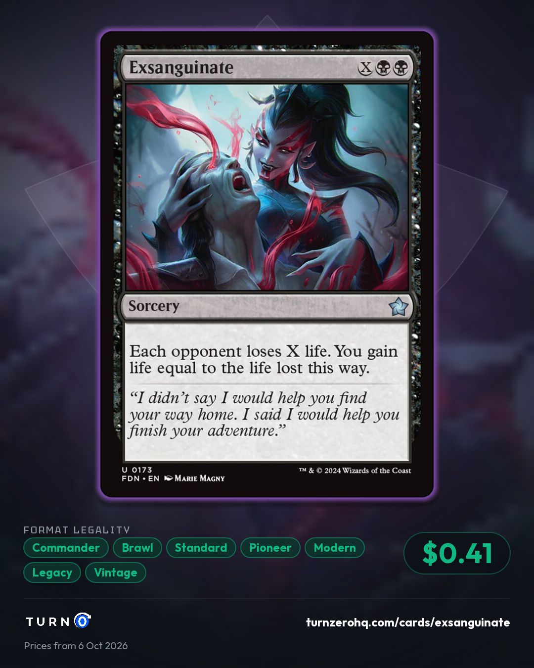 Shareable picture of Exsanguinate