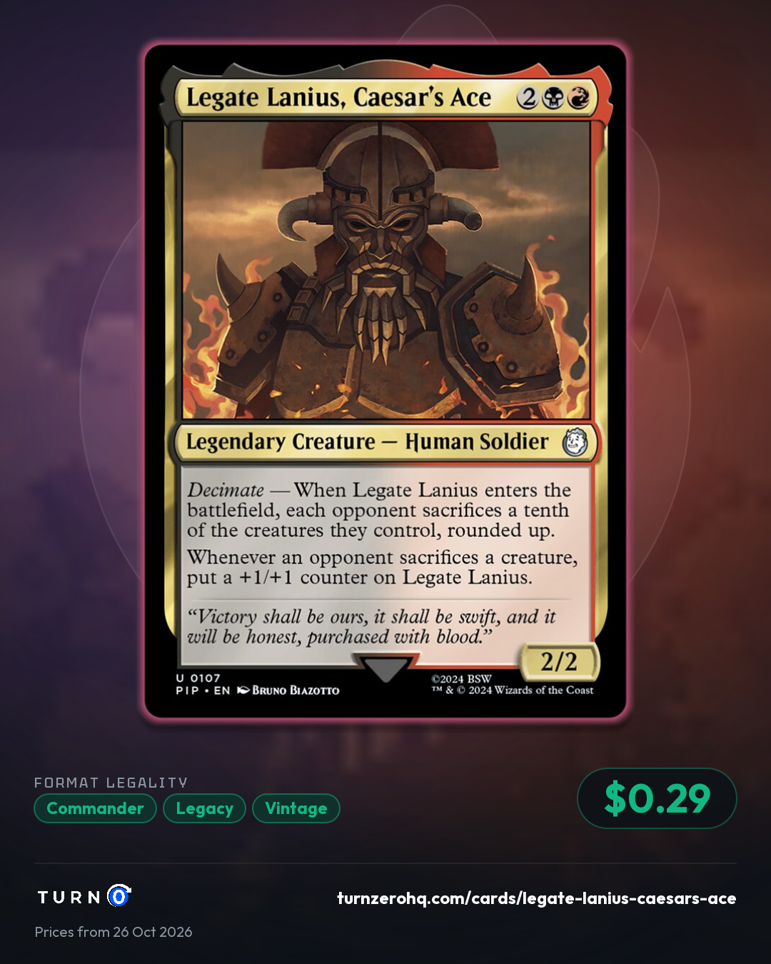 Shareable picture of Legate Lanius, Caesar's Ace