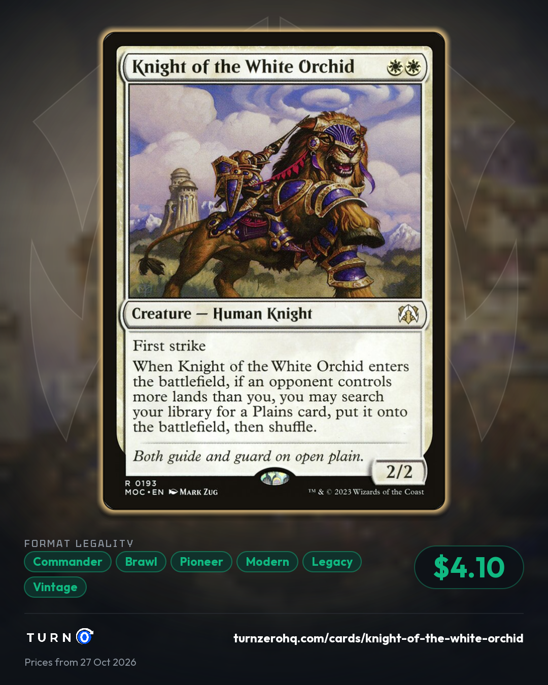 Shareable picture of Knight of the White Orchid