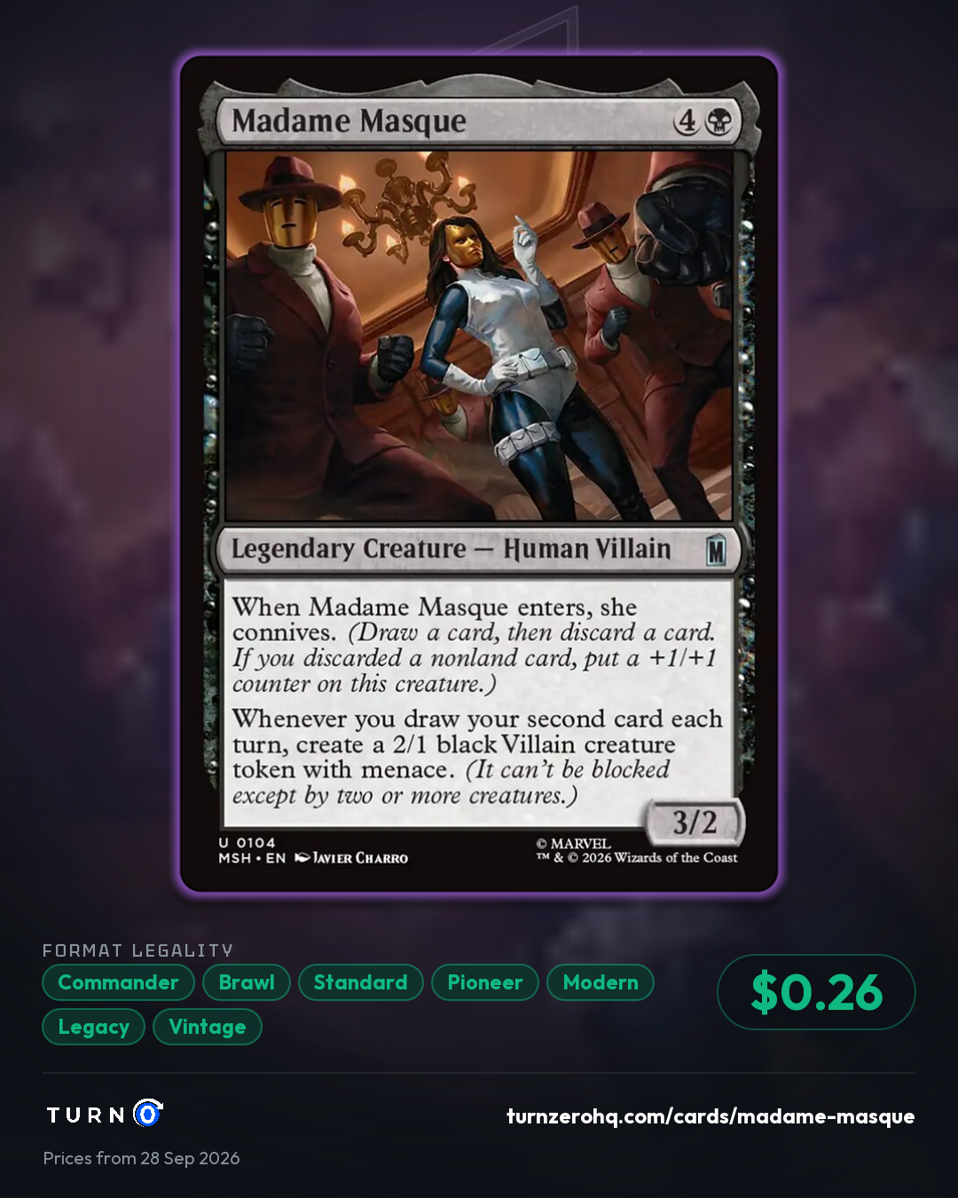 Shareable picture of Madame Masque