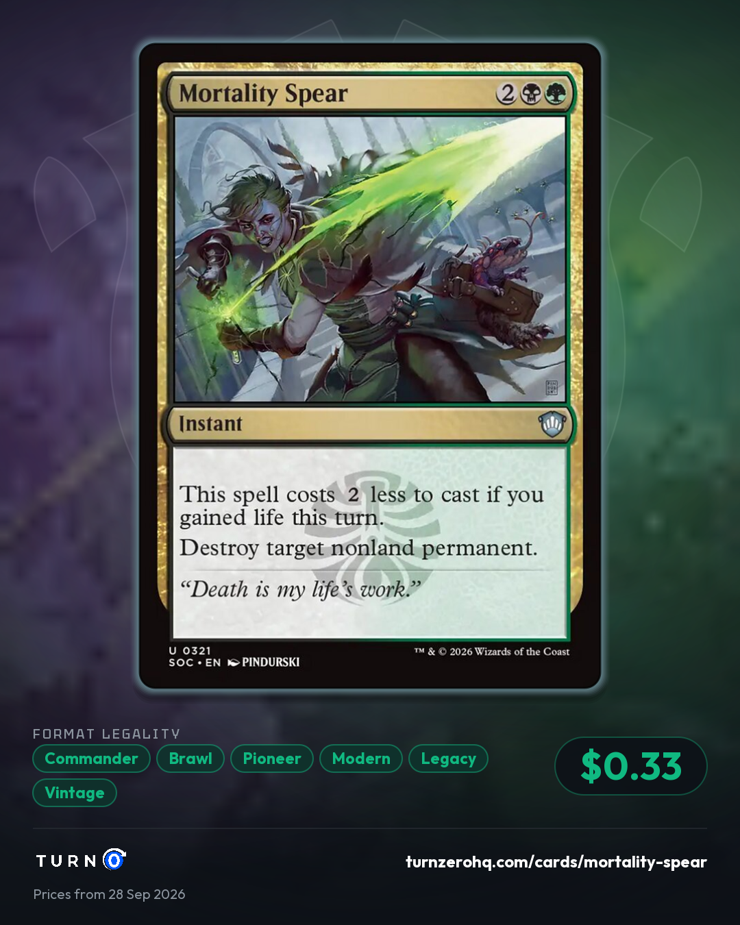 Shareable picture of Mortality Spear