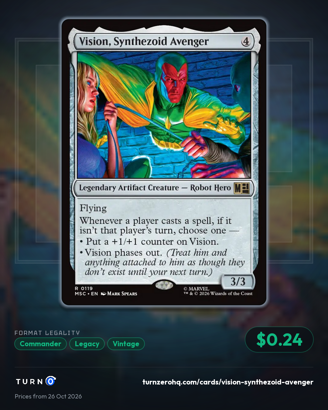 Shareable picture of Vision, Synthezoid Avenger