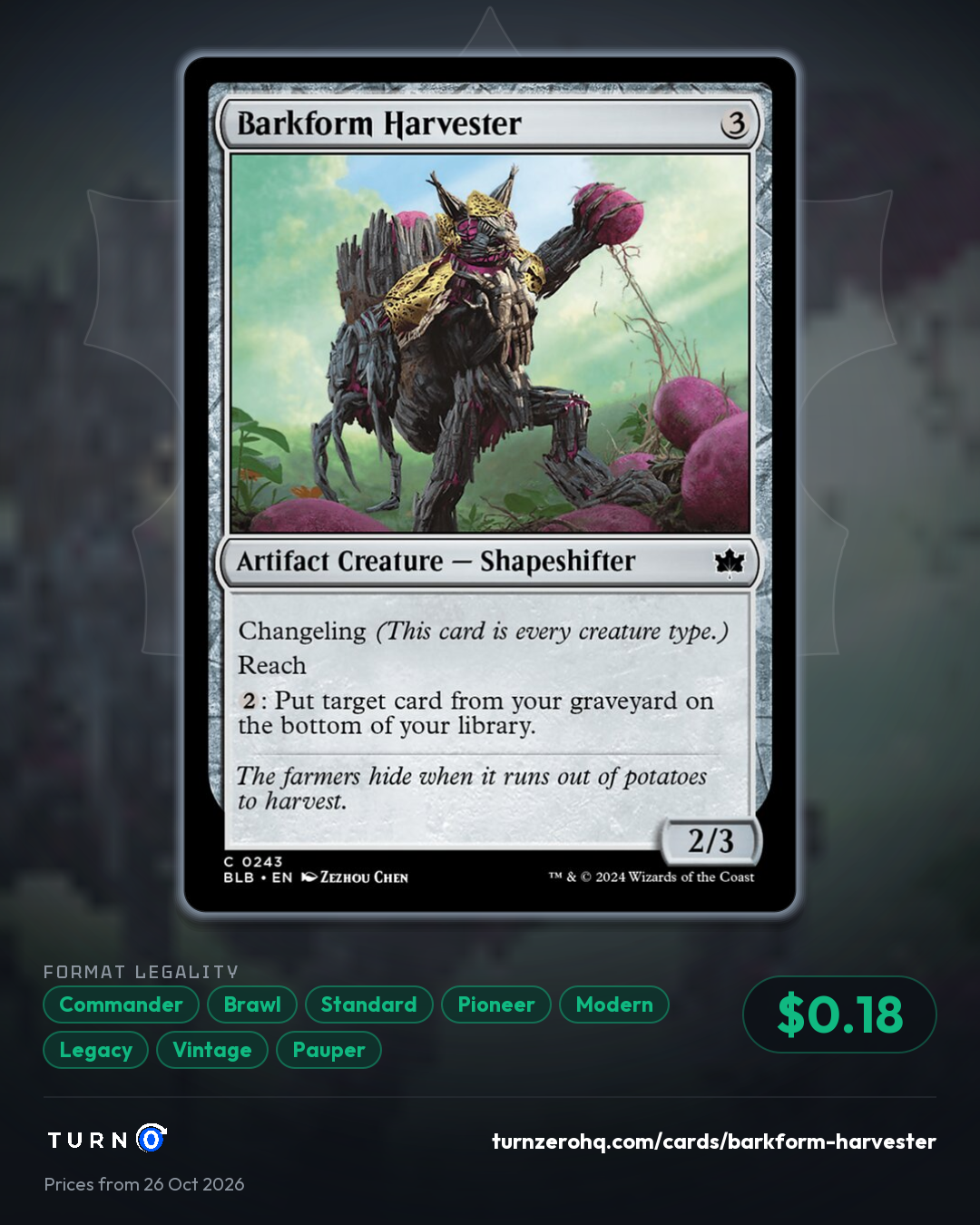 Shareable picture of Barkform Harvester