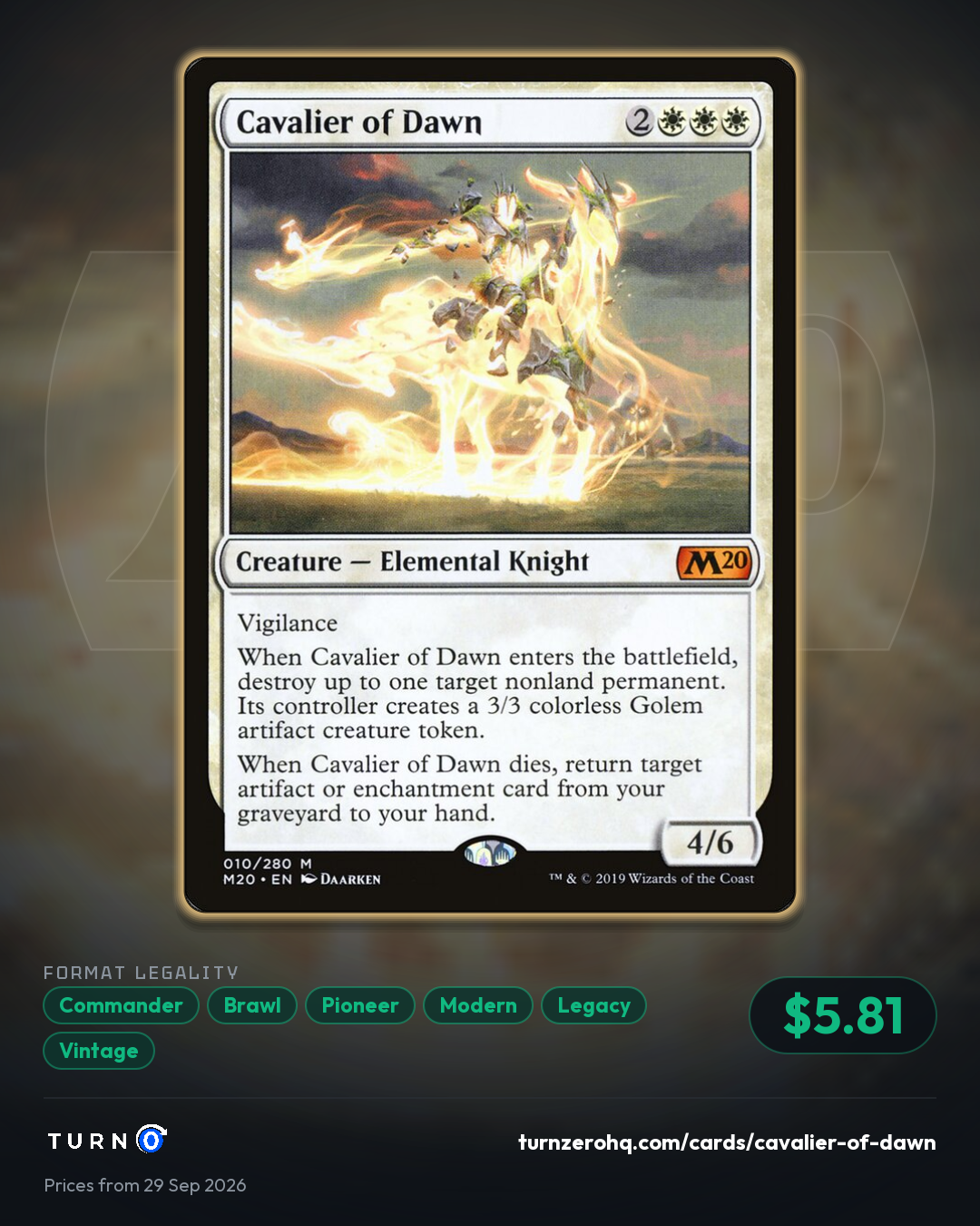 Shareable picture of Cavalier of Dawn