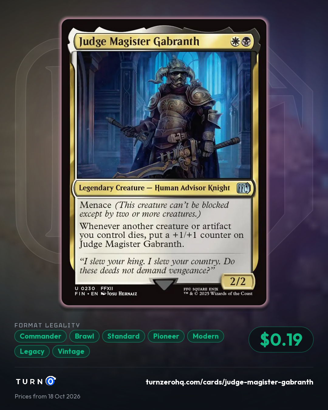 Shareable picture of Judge Magister Gabranth