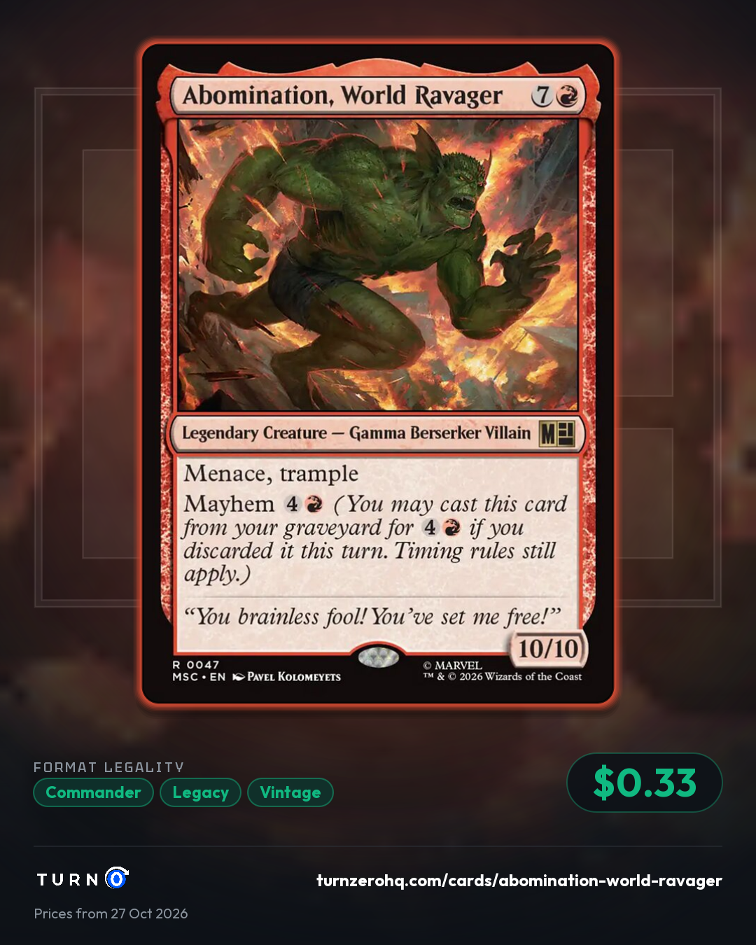 Shareable picture of Abomination, World Ravager