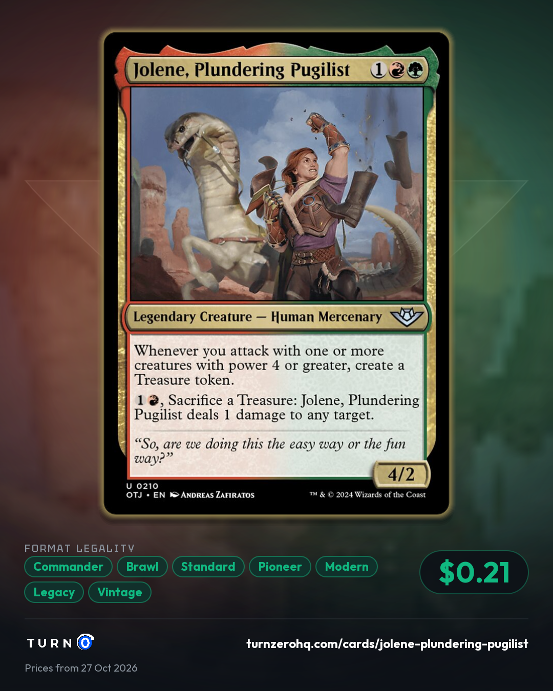 Shareable picture of Jolene, Plundering Pugilist