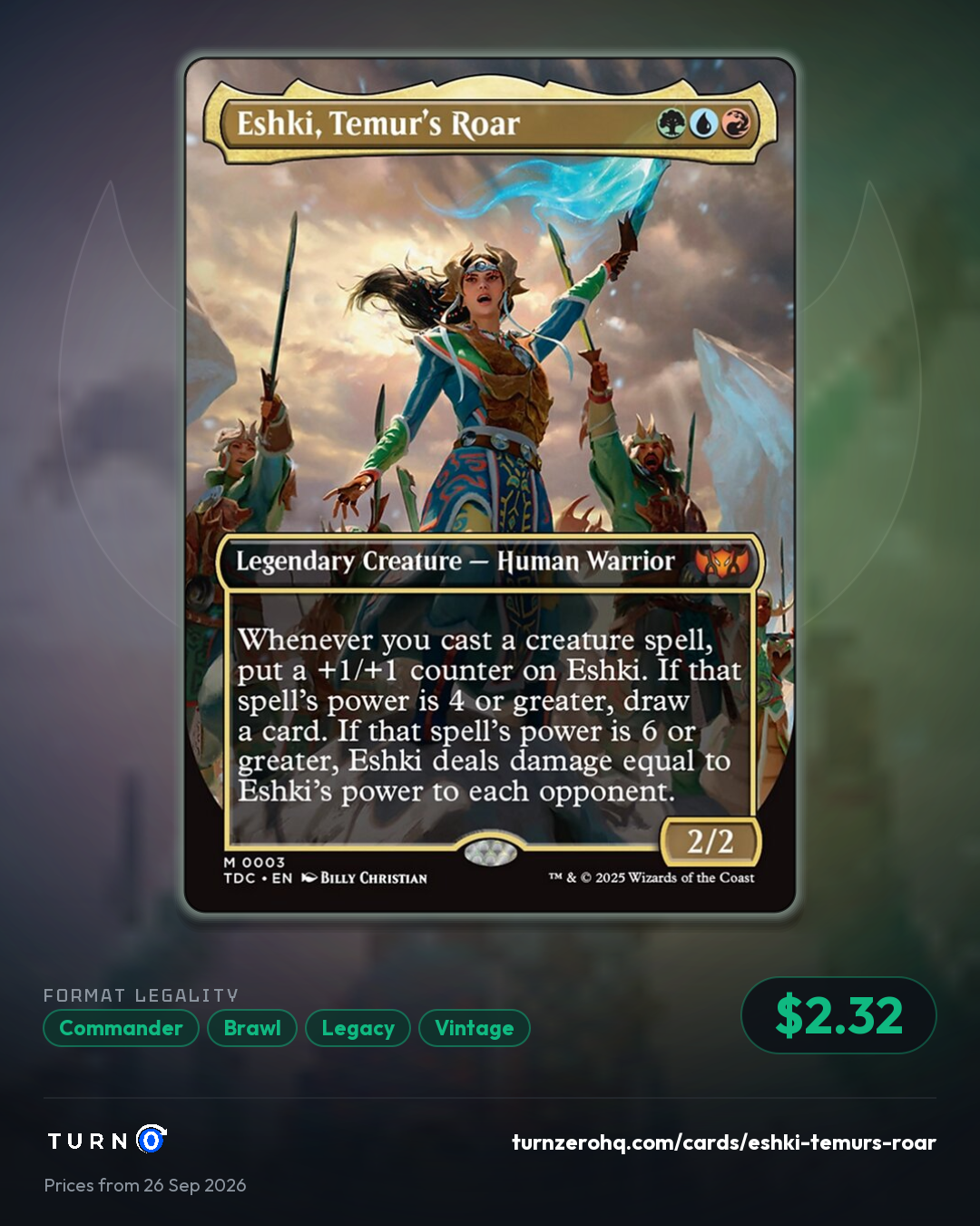 Shareable picture of Eshki, Temur's Roar